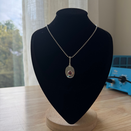 Droplet Pendant (Pink Tourmaline)