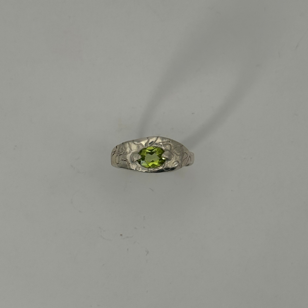 Carved, Whimsy Ring - Choose Your Gemstone