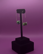 Paperclip Ear Threaders | Green Soft Glass
