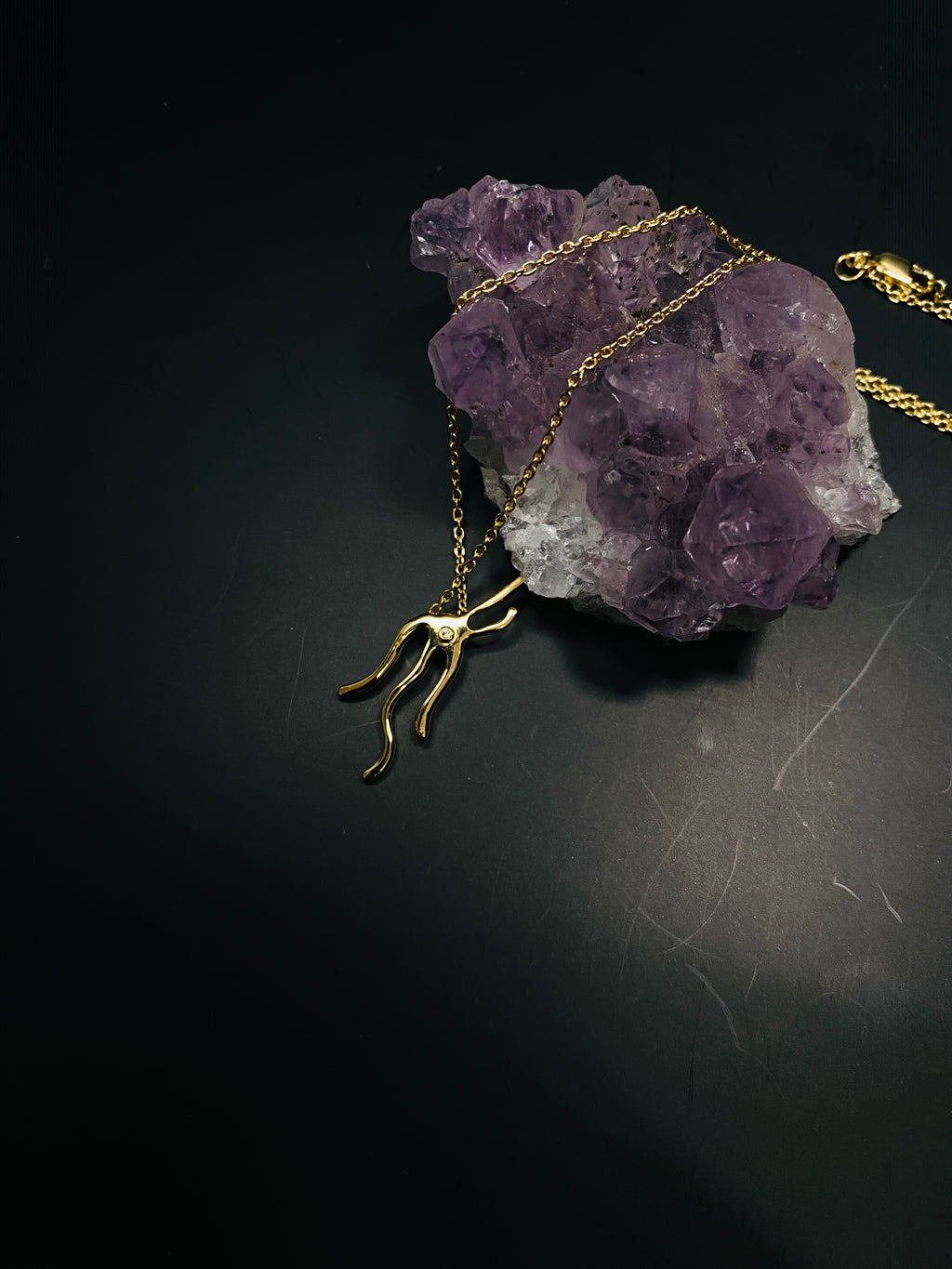 Gold Urchin Necklace (Not Handmade)