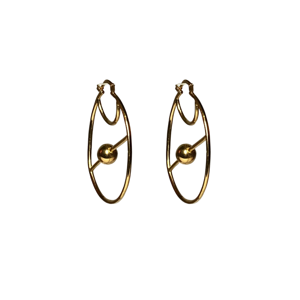 Gold Protozoa Earring (Not Handmade)