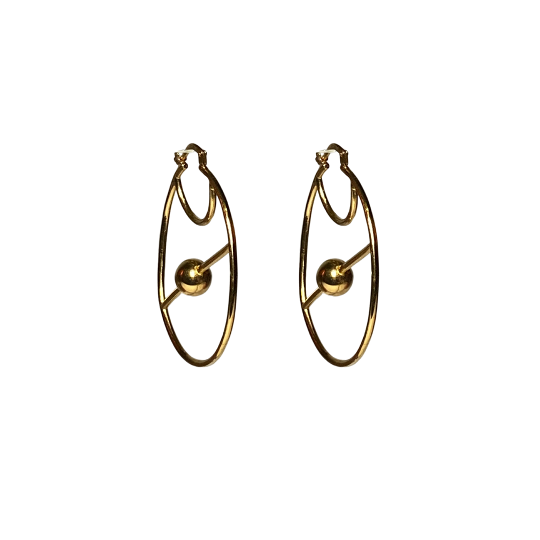 Gold Protozoa Earring (Not Handmade)