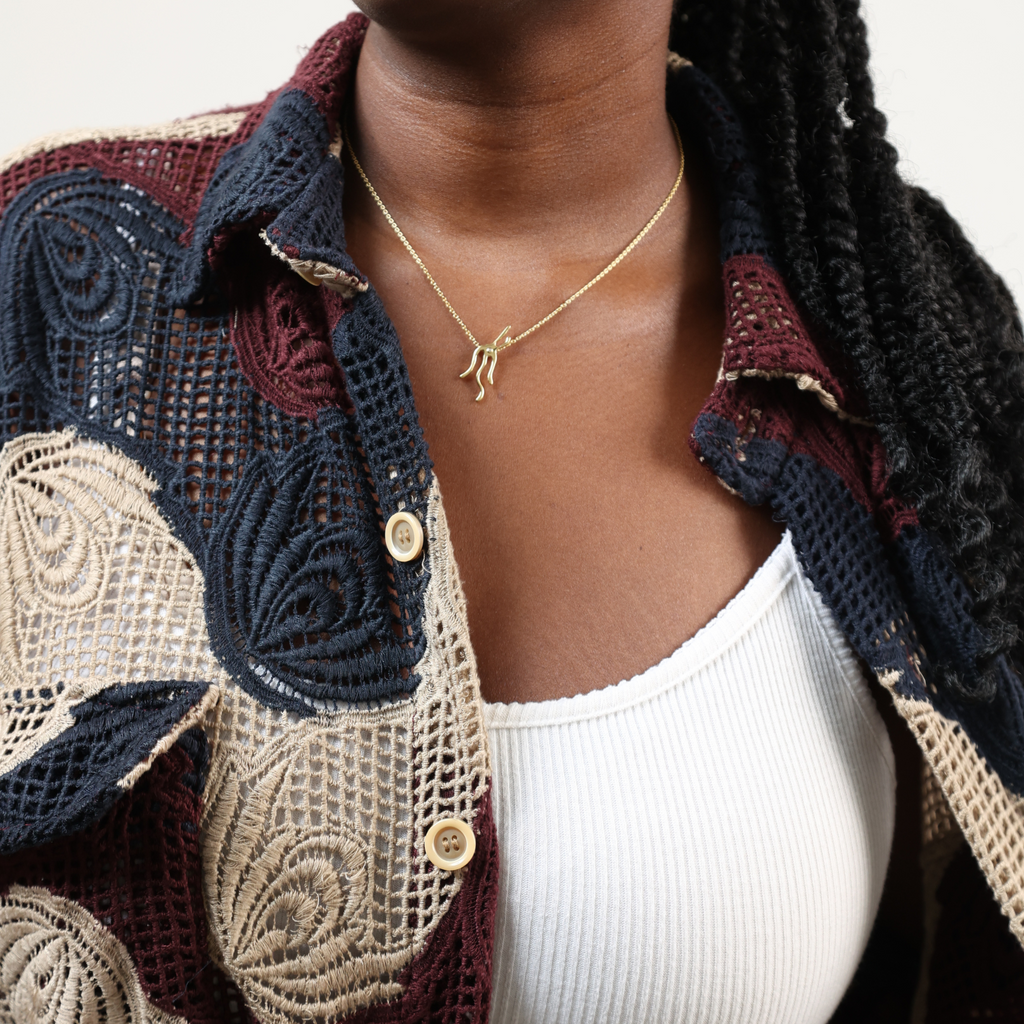 Gold Urchin Necklace (Not Handmade)