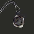 Fused Glass Charms | Black Swirl
