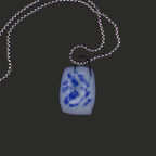 Fused Glass Charms | Blue/White