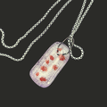 Fused Glass Charms | Red/White