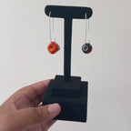 Paperclip Ear Threaders | Green Soft Glass